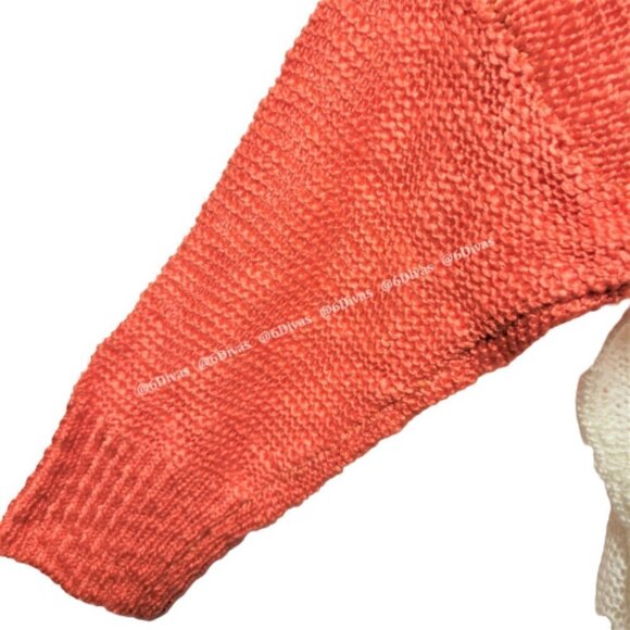 Sweater Top in coral cream soft lightweight Blouse top-  NEW - Picture 4 of 12